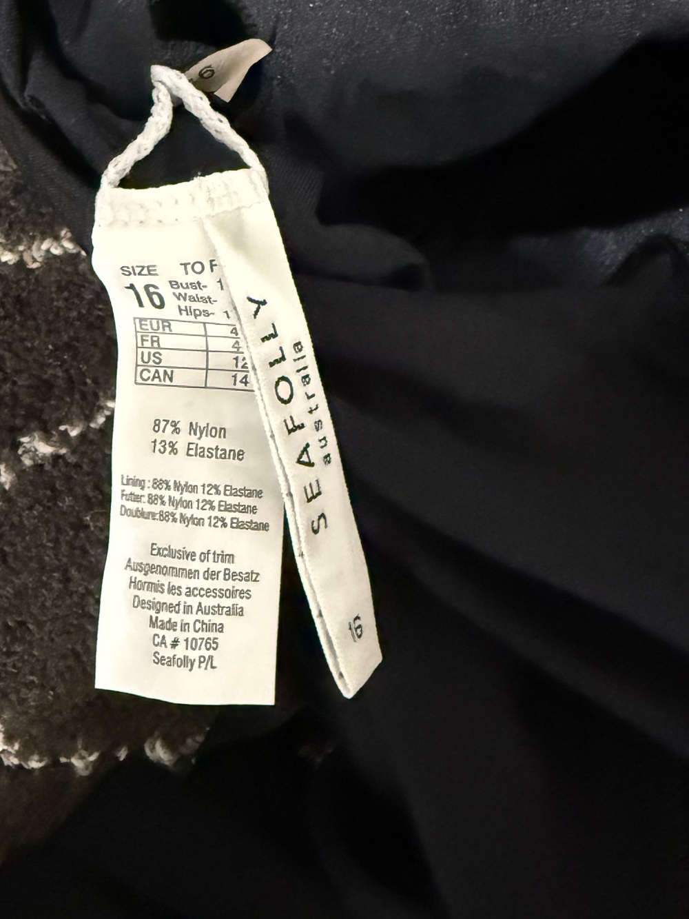New Seafolly Collective Multi Strap One Piece - Black - Picture 12 of 13